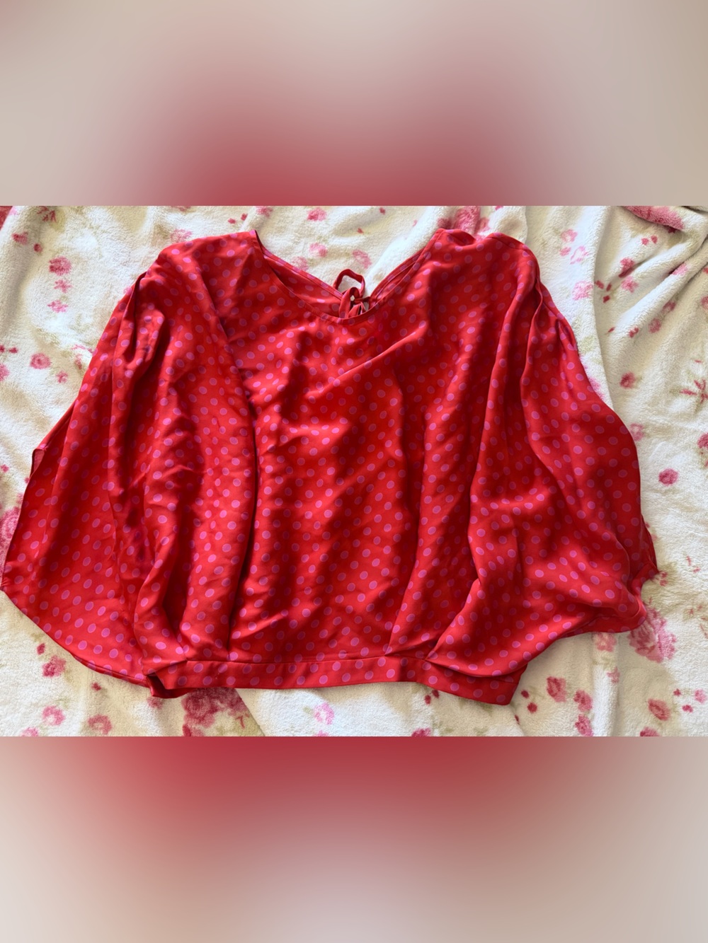 Haute Hippie Red Polka Dot Blouse